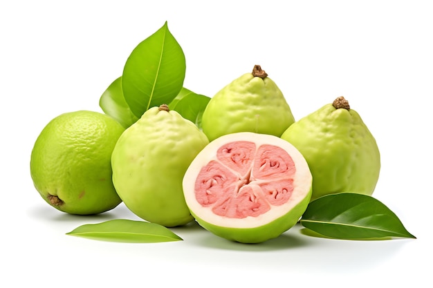 Guava fruit isolated on white