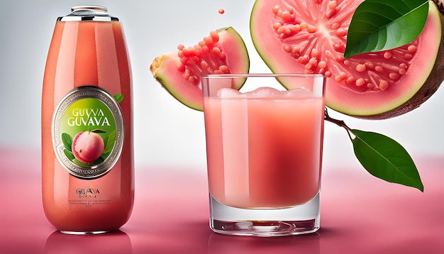 Guava Juice in a Stylish Glass