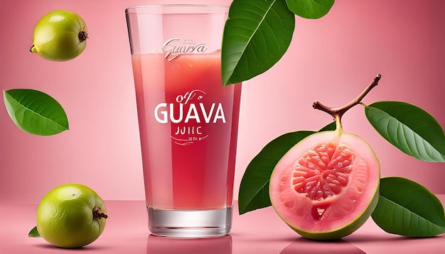 Photo guava juice with a hint of lemon