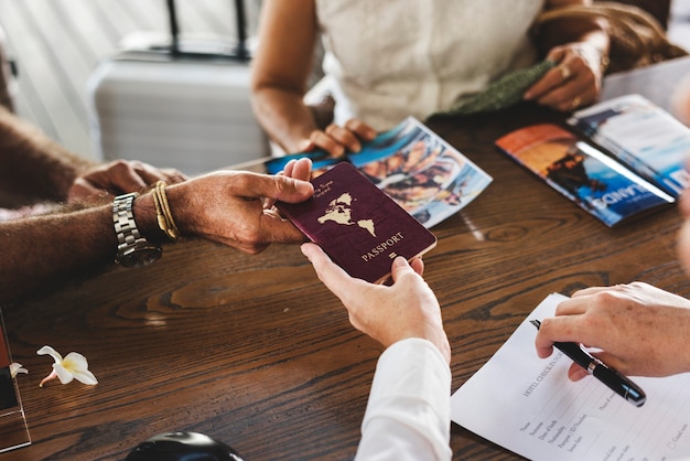 Guest booking a tour at a hotel