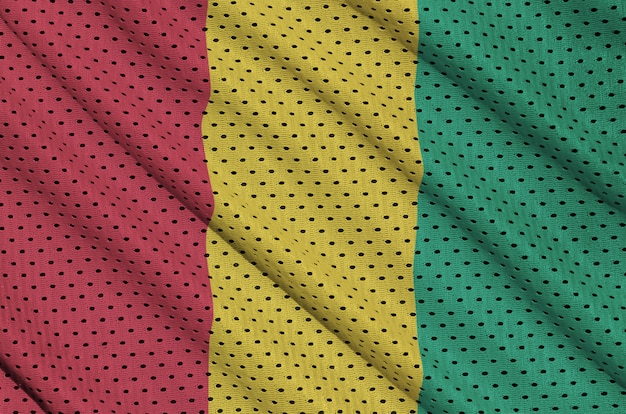 Guinea flag printed on a polyester nylon mesh 