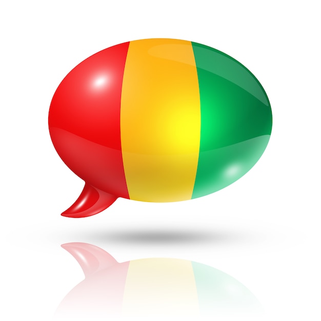 Guinean flag speech bubble