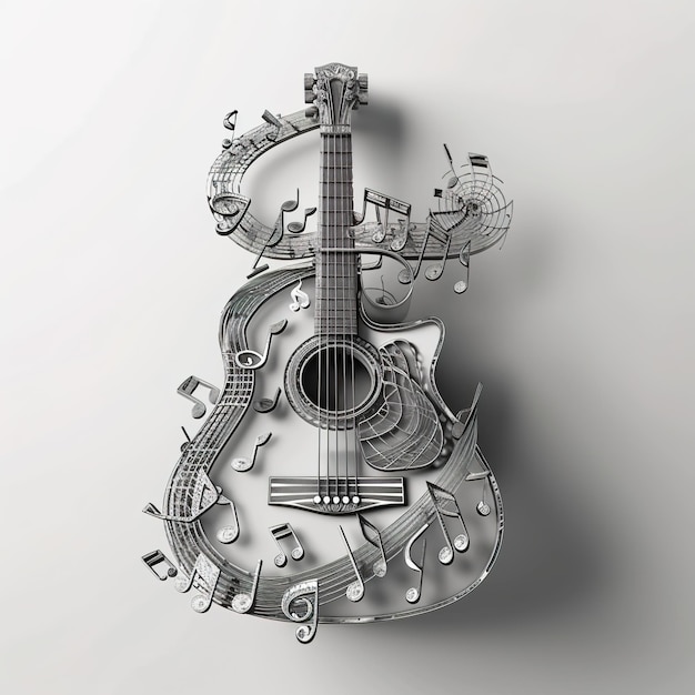 Guitar and music icon