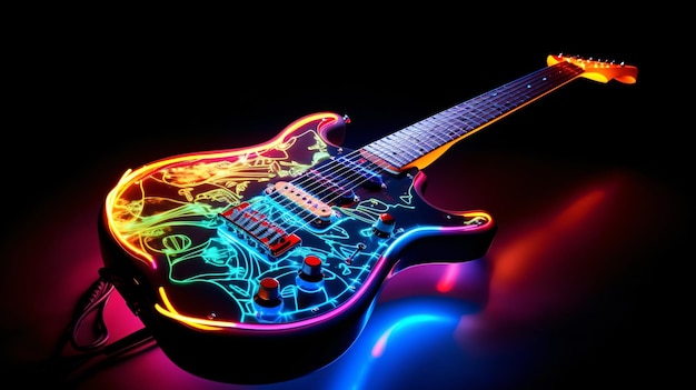 Guitar neon laser