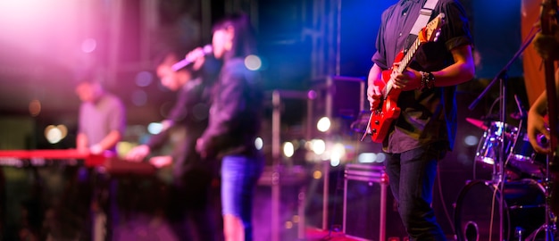 Guitarist on stage for background