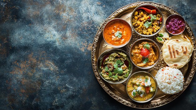 Photo gujarati thali background