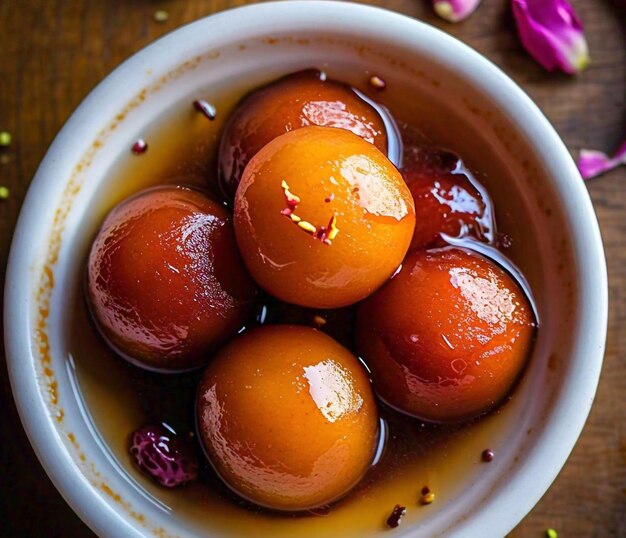 Photo gulab jamun gulab jamun in plate gulab jamun wallpaper indian sweet