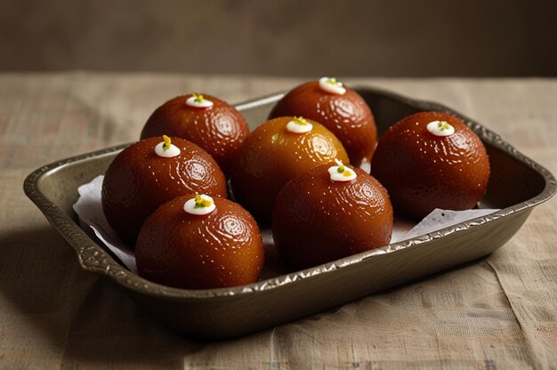 Gulab jamun with legant inish