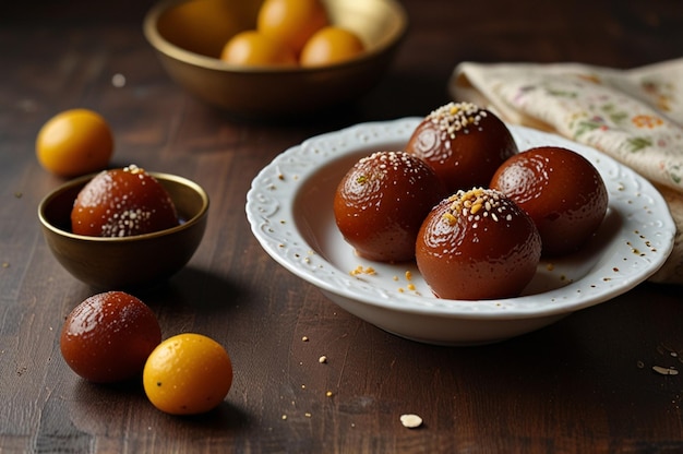 Gulab jamun with sweet temptation