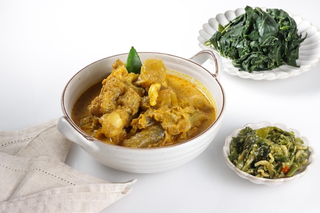 Gulai Tunjang or Kikil or Gulai Kaki Sapi is a popular spicy cow's trotter curry in Padang Indonesia