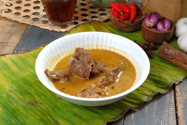 Gulaikambing,is Indonesia Traditional mutton curry soup. is a type of food containing rich and spicy