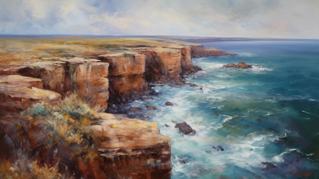 Gulf Of Australia Landscape Painting