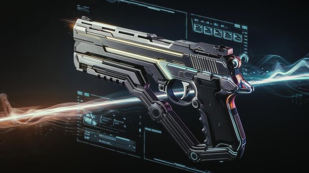 a gun that has the word gun on it