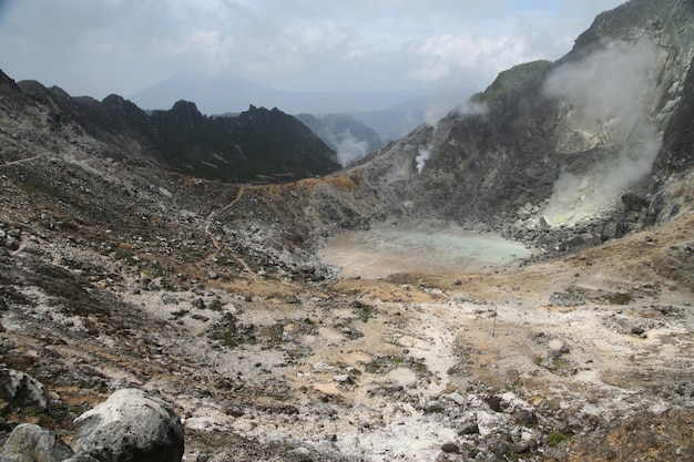 Gunung Sibayak Volcano crater