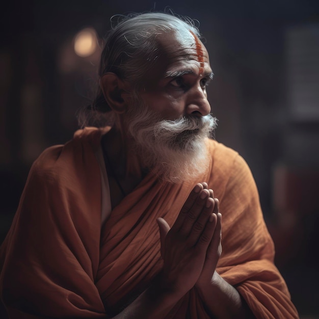 Guru Purnima Honoring the Spiritual Teachers and Gurus with Reverence AI Generated