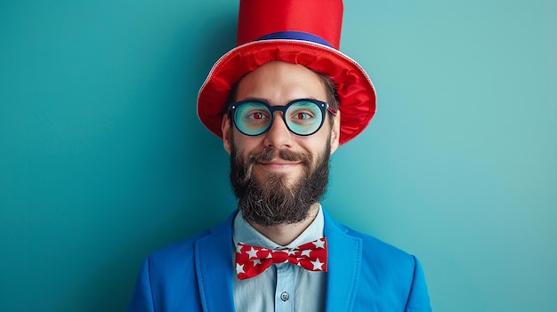 Guy Dressed for Labor Day Celebration