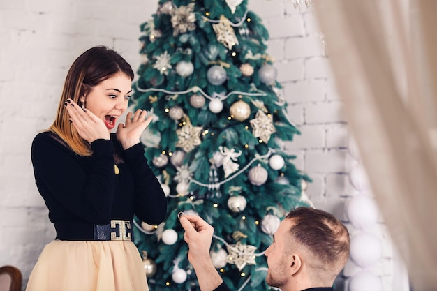 Guy makes an offer to get married in Christmas time