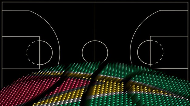 Guyana Basketball court background Basketball Ball