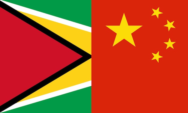 Guyana and China flag countries