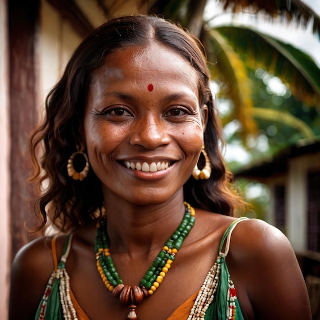 Photo guyana woman from guyana typical national citizen