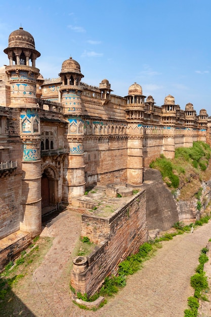 Gwalior Fort in the city of Gwalior Madhya Pradesh India