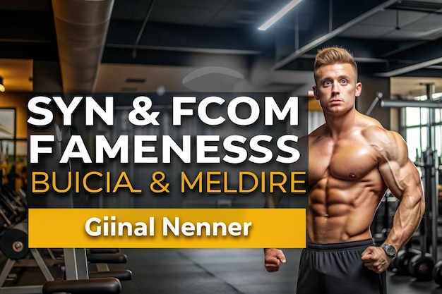 Photo gym and fitness social media banner template