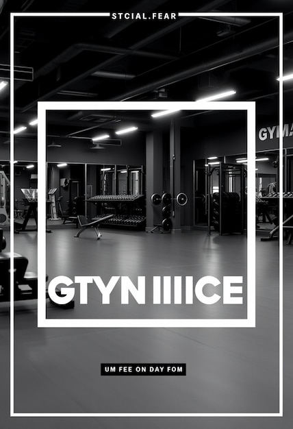 Photo gym fitness social media and instagram post template