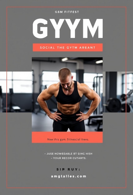 Photo gym fitness social media and instagram post template