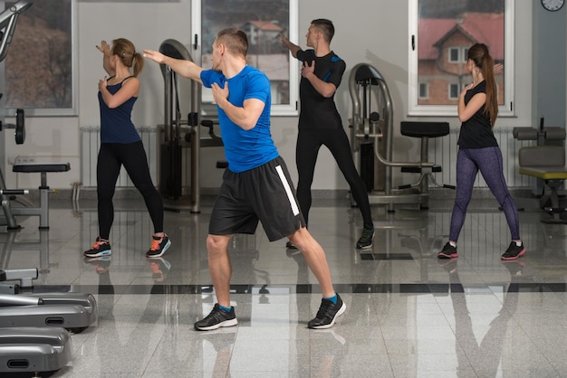 Gym People Stretching And Looking Very Happy