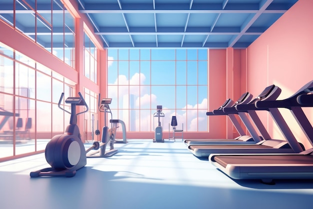 Photo gym treadmill sports architecture