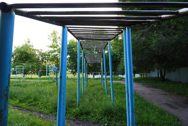 Gymnastics children's sports playground back to school activity gymnastic stairs in the school yard