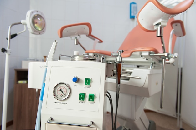 Gynecological cabinet in modern clinic