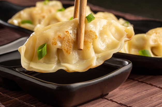 Gyoza or Jiaozi Traditional Chinese and Japanese food