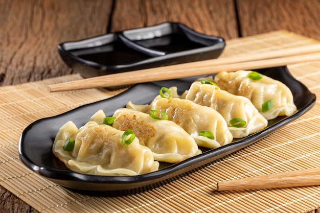 Gyoza or Jiaozi Traditional Chinese and Japanese food