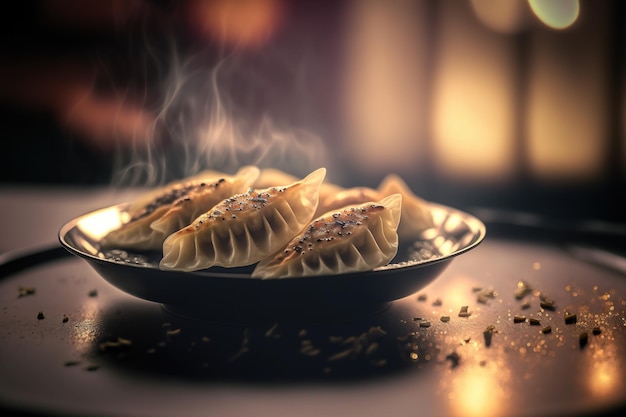 Gyoza traditional japanese cuisine popular dish