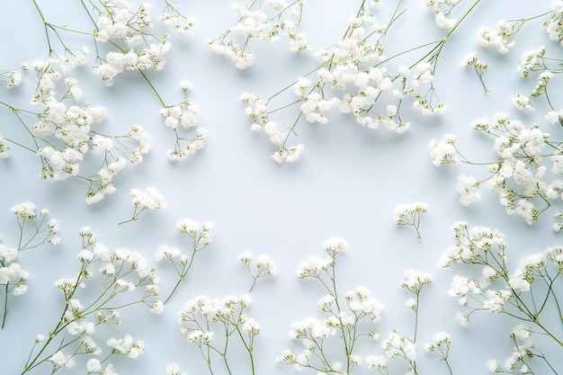 Gypsophila flowers isolated on beautiful background