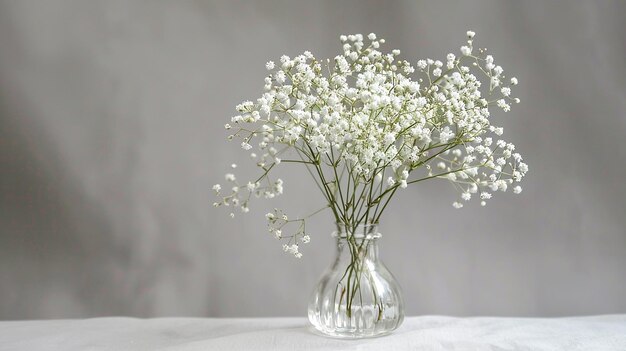 Photo gypsophila posies arranged gracefully elegant floral arrangement