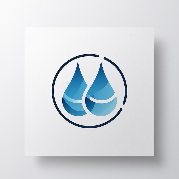 Photo h2o logo concept simple vector illustration