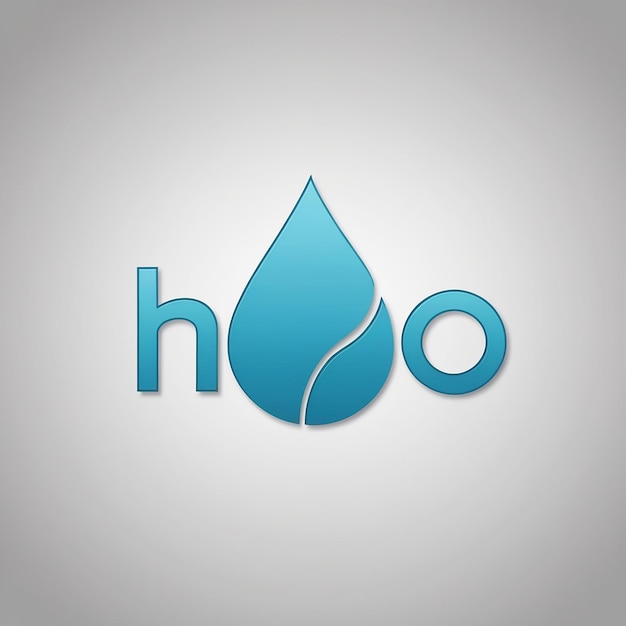 Photo h2o logo concept simple vector illustration