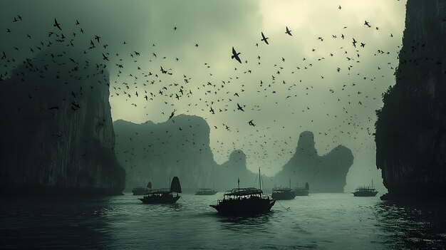 Ha Long Majesty Emerald Waters Embrace Jagged Limestone Giants WideAngle