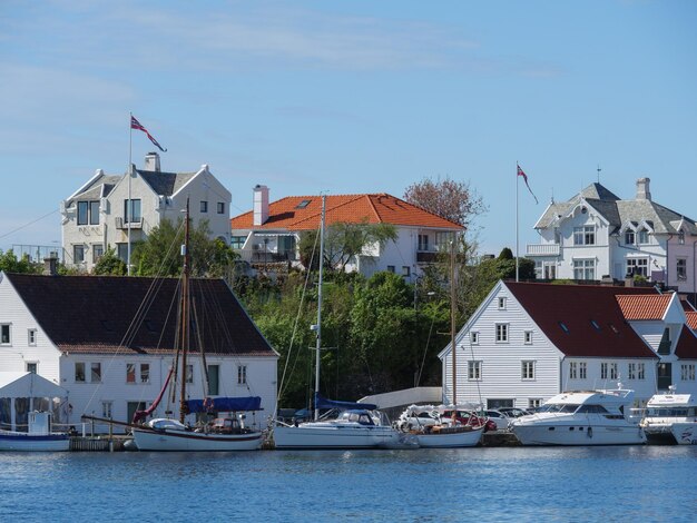 The habor of haugesund in norway