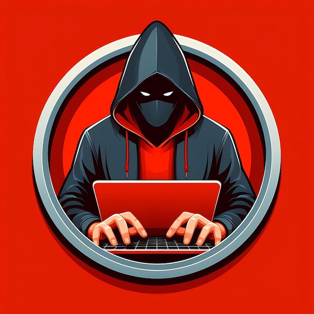 Hacker Cyber threats Data breach Graphics design resources illustration vector