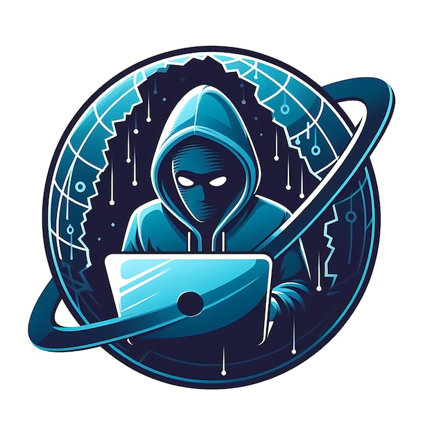 Hacker Cyber threats Data breach Graphics design resources illustration vector