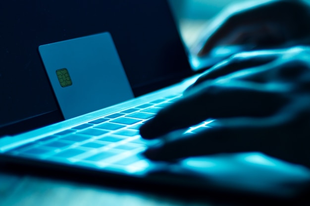 Hackers with credit cards on laptops use these data for unauthorized shopping.