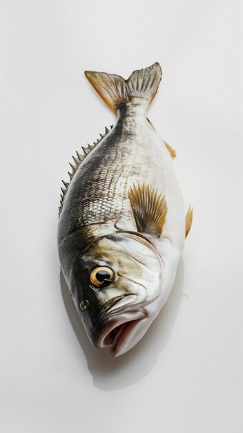 Haddock ocean fish close up isolated on white background