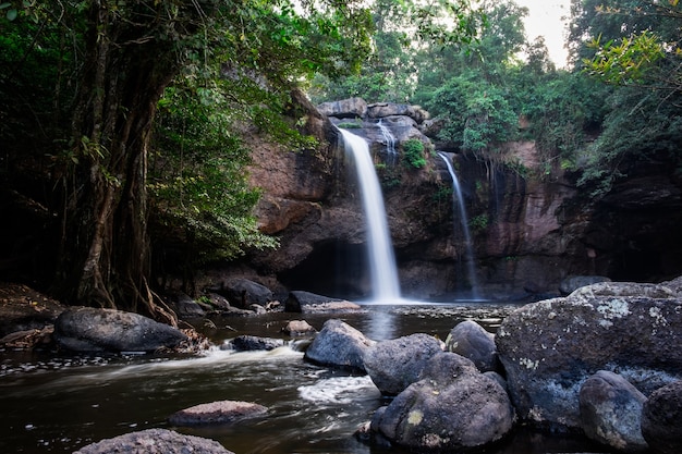 Haew Su Wat Waterfall in Khao Yai National Park Thailand