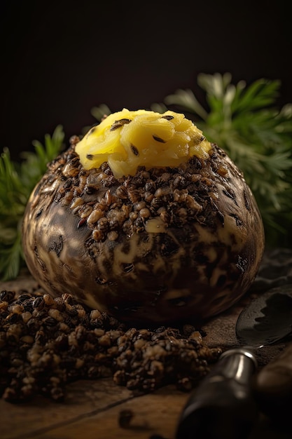 Haggis savoury pudding containing sheeps pluck