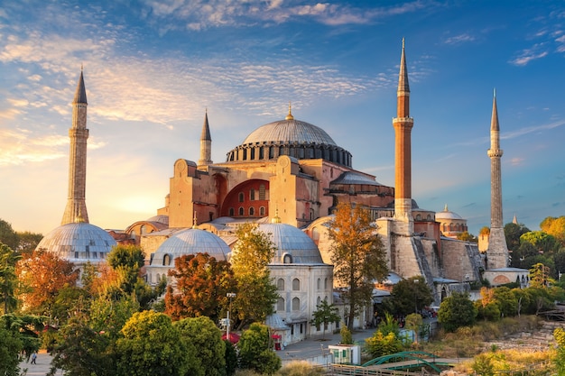 Hagia Sophia, famous landmark of Istanbul, Turkey.