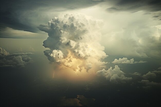 Hailstorm pelting down from ominous clouds