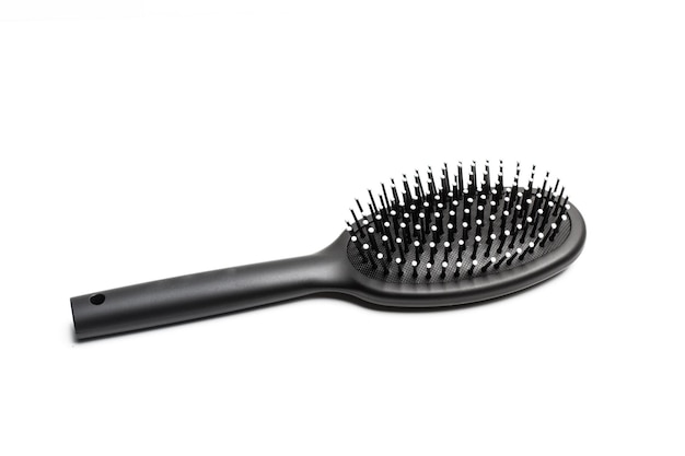 A hair brush isolated on a white background with copy space